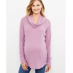 NWT Pink Jessica Simpson Waffle Maternity Sweater